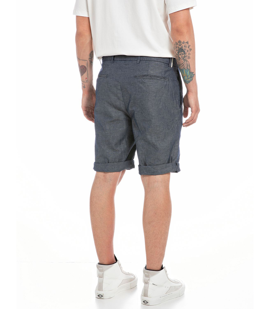 SARTORIALEコットンリネンショーツ 詳細画像 ダークブルー 2